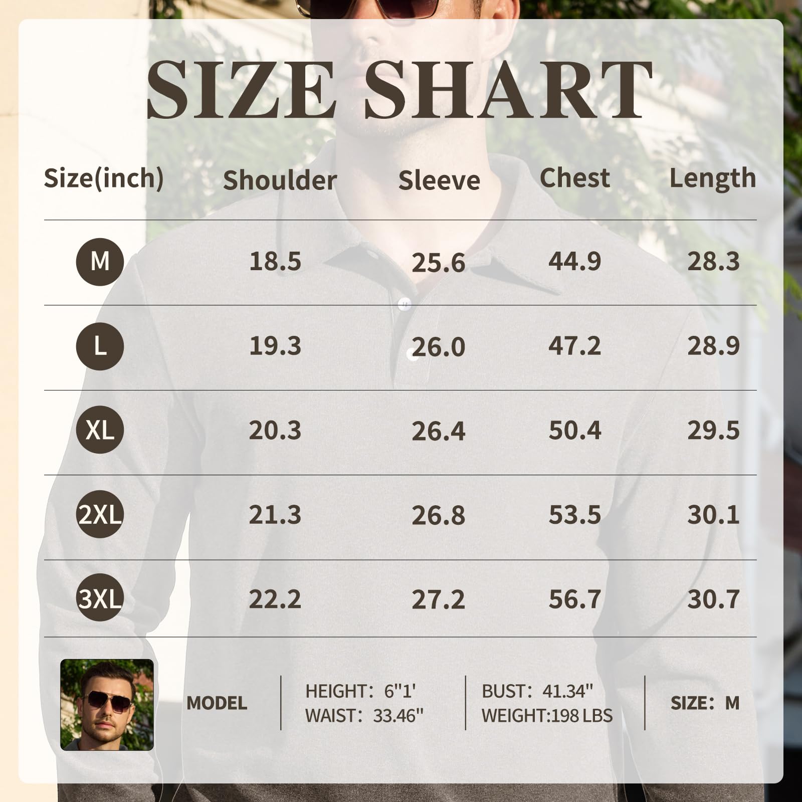 Men's Casual Polo Shirts Long Sleeve Basic Thermal Pullover Tops Classic Collar Solid Golf Shirts - Image 6