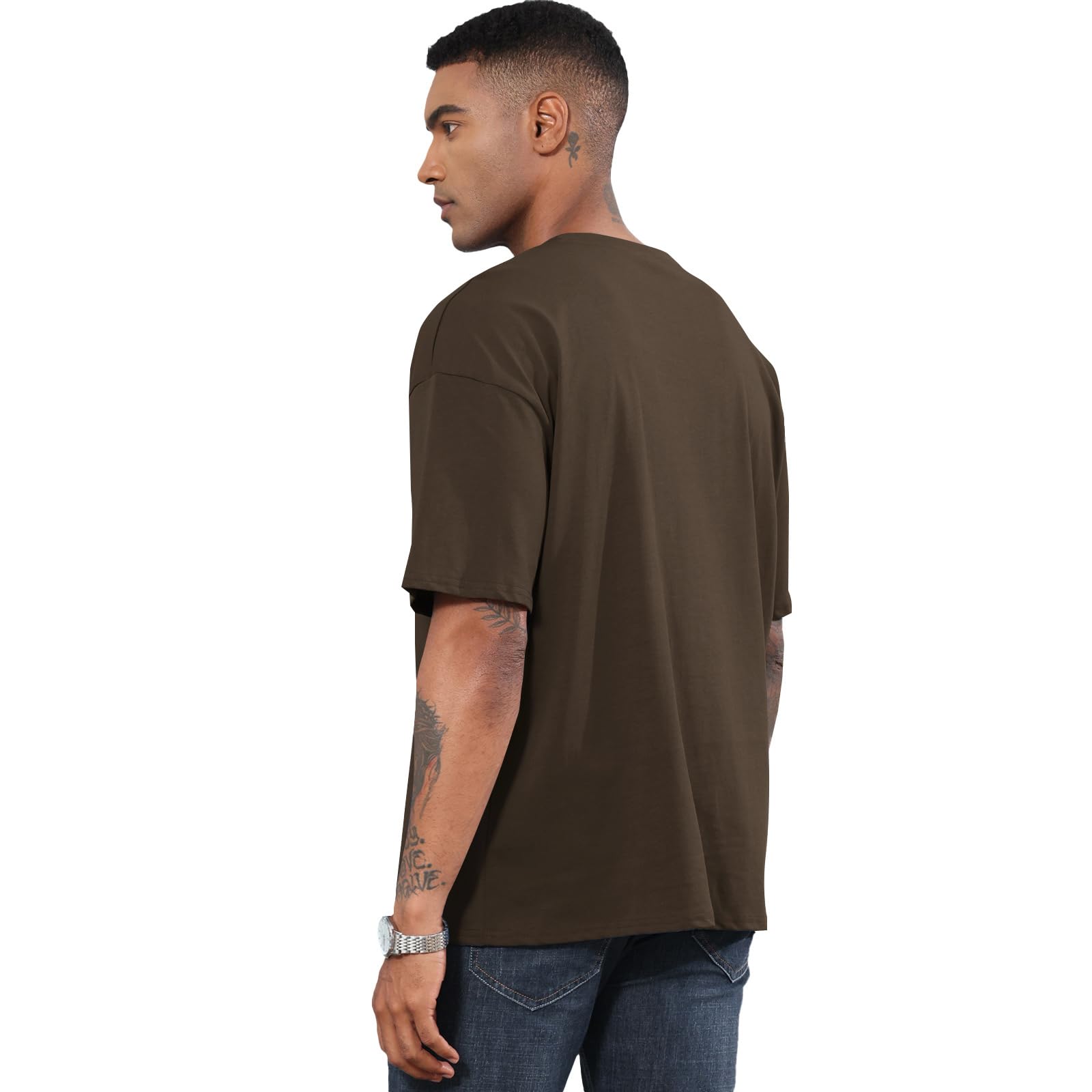 Men's Fashion Oversized Tshirts Workout Short Sleeve T-Shirt Dry Fit Lightweight Crewneck Tee Tops - Image 3