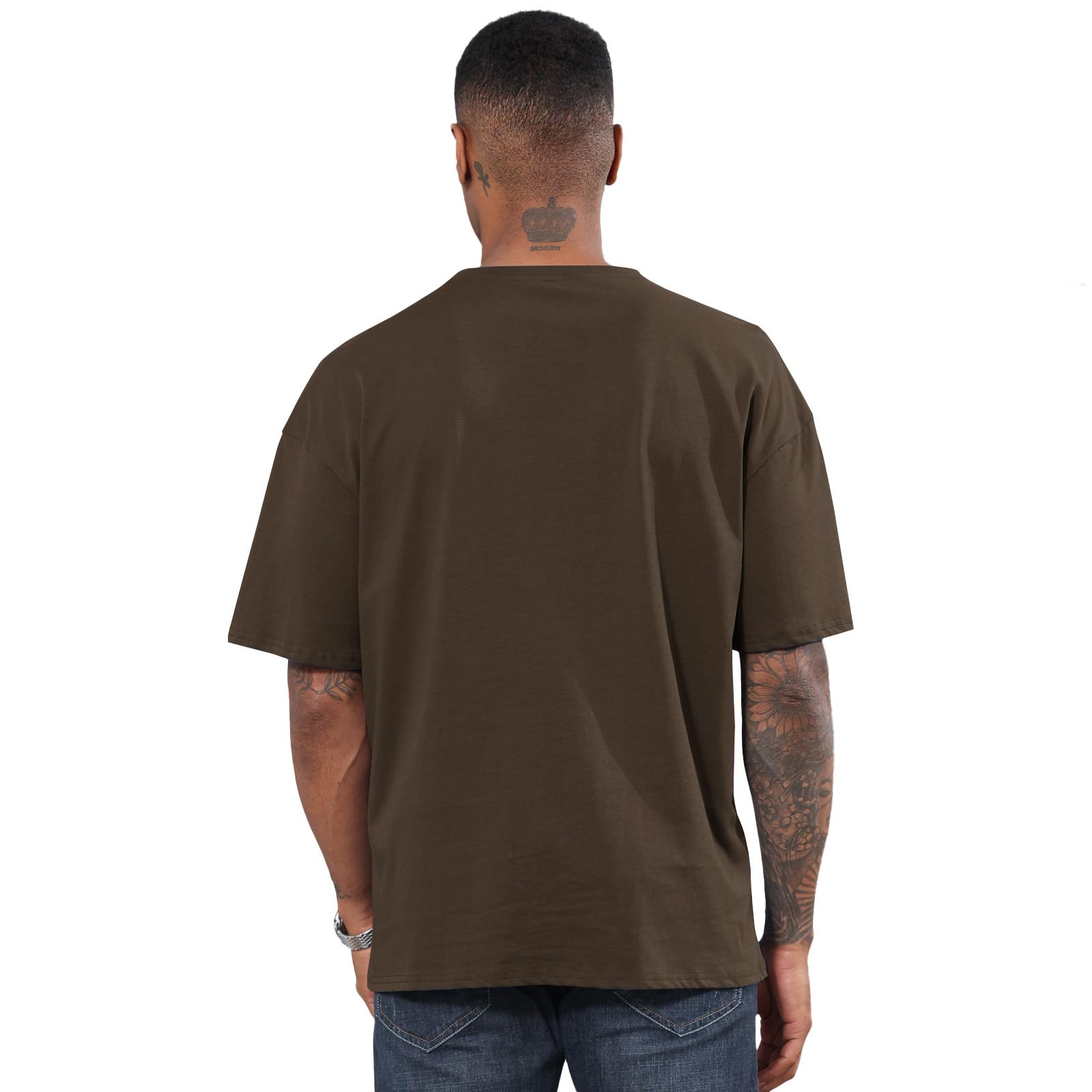 Men's Fashion Oversized Tshirts Workout Short Sleeve T-Shirt Dry Fit Lightweight Crewneck Tee Tops - Image 4