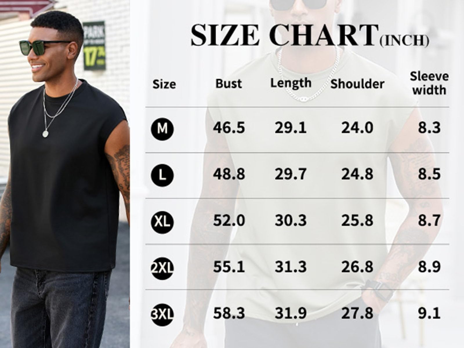 Men's Workout Sleeveless Tank Top Oversized Cut Off Muscle Gym T-Shirts Casual Crew Neck Sleeveless Tops - Image 6