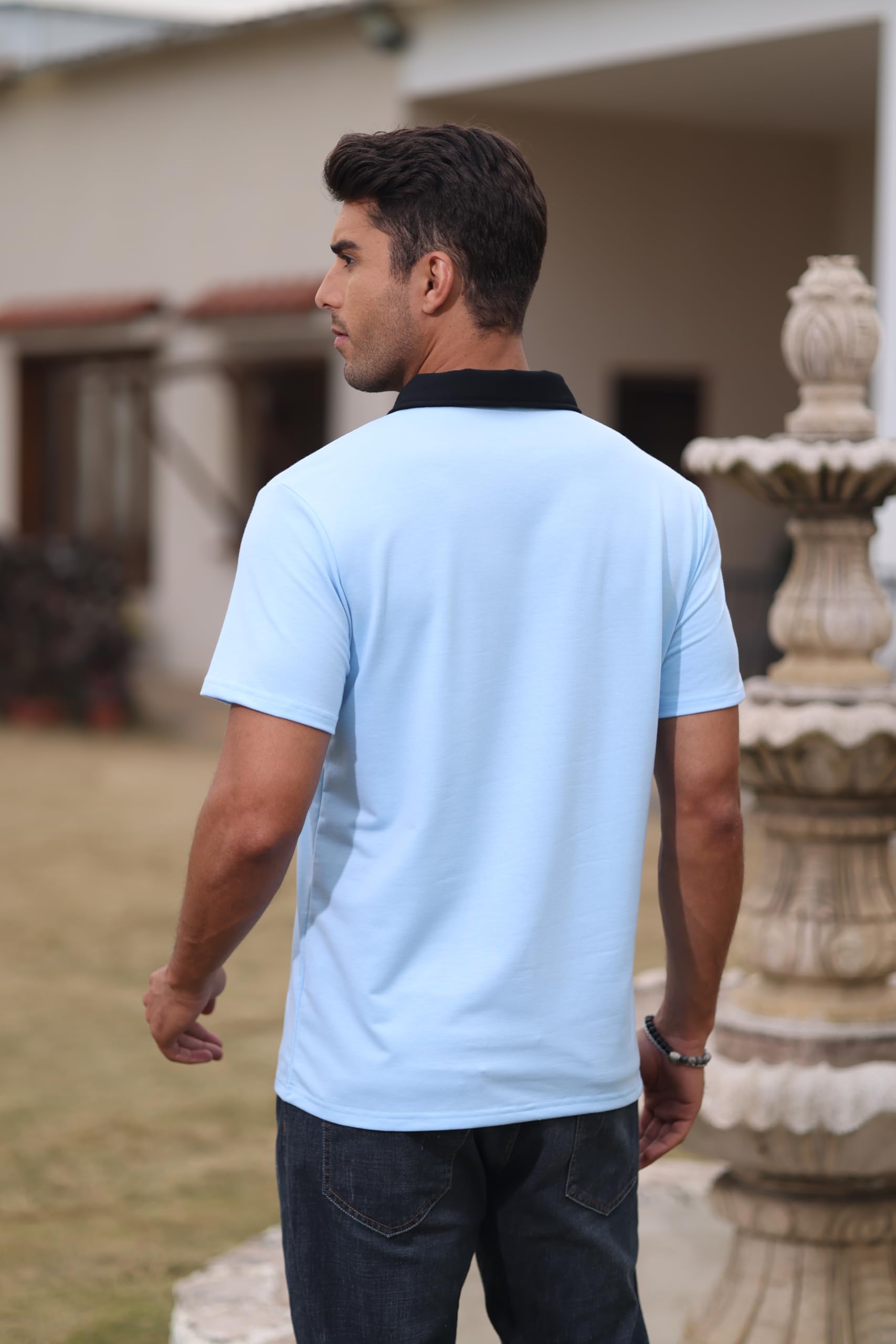 Mens Short Sleeve Polo Shirts Casual Summer Button Basic Shirt Classic Golf Fashion Tops with Pocket - Image 5