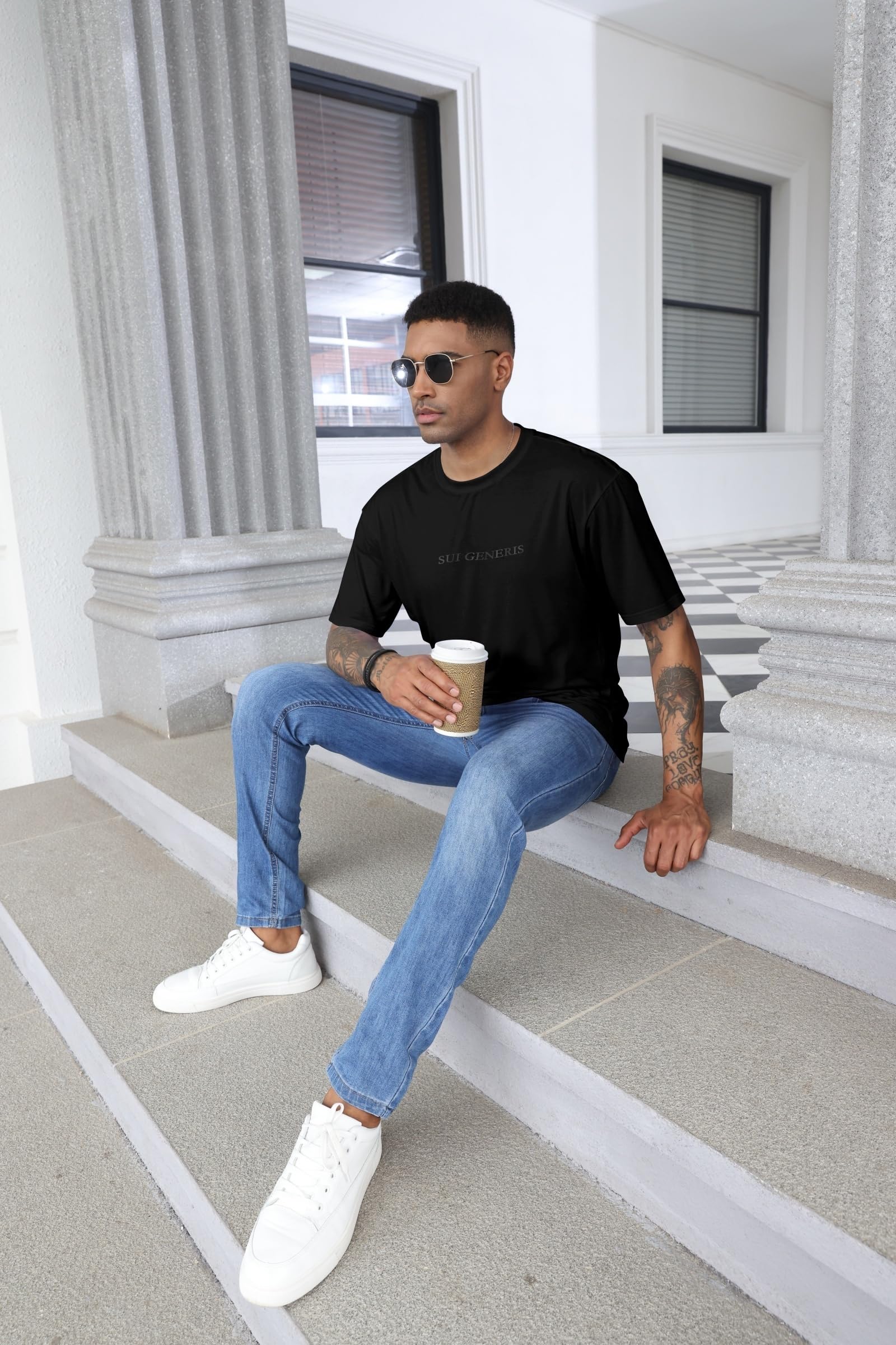 Opomelo Men's Fashion Athletic T-Shirt Oversized Workout Short Sleeve Shirt Casual Crew Neck Cotton Tee - Image 4