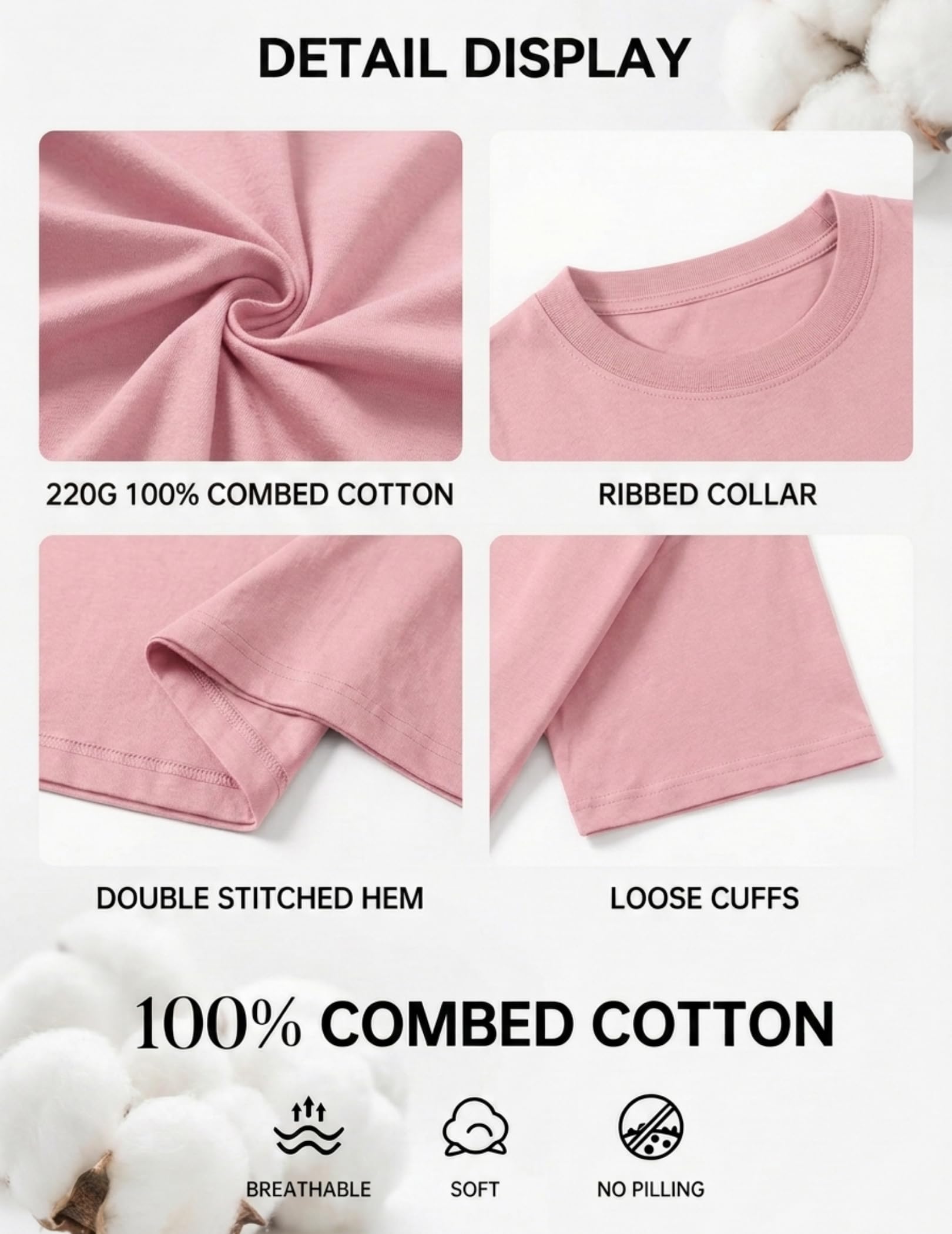 Opomelo Men's Fashion Oversized T-Shirts Casual Loose Fit Crewneck Workout Tshirt Unisex Short Sleeve Baggy Gym Tees - Image 6