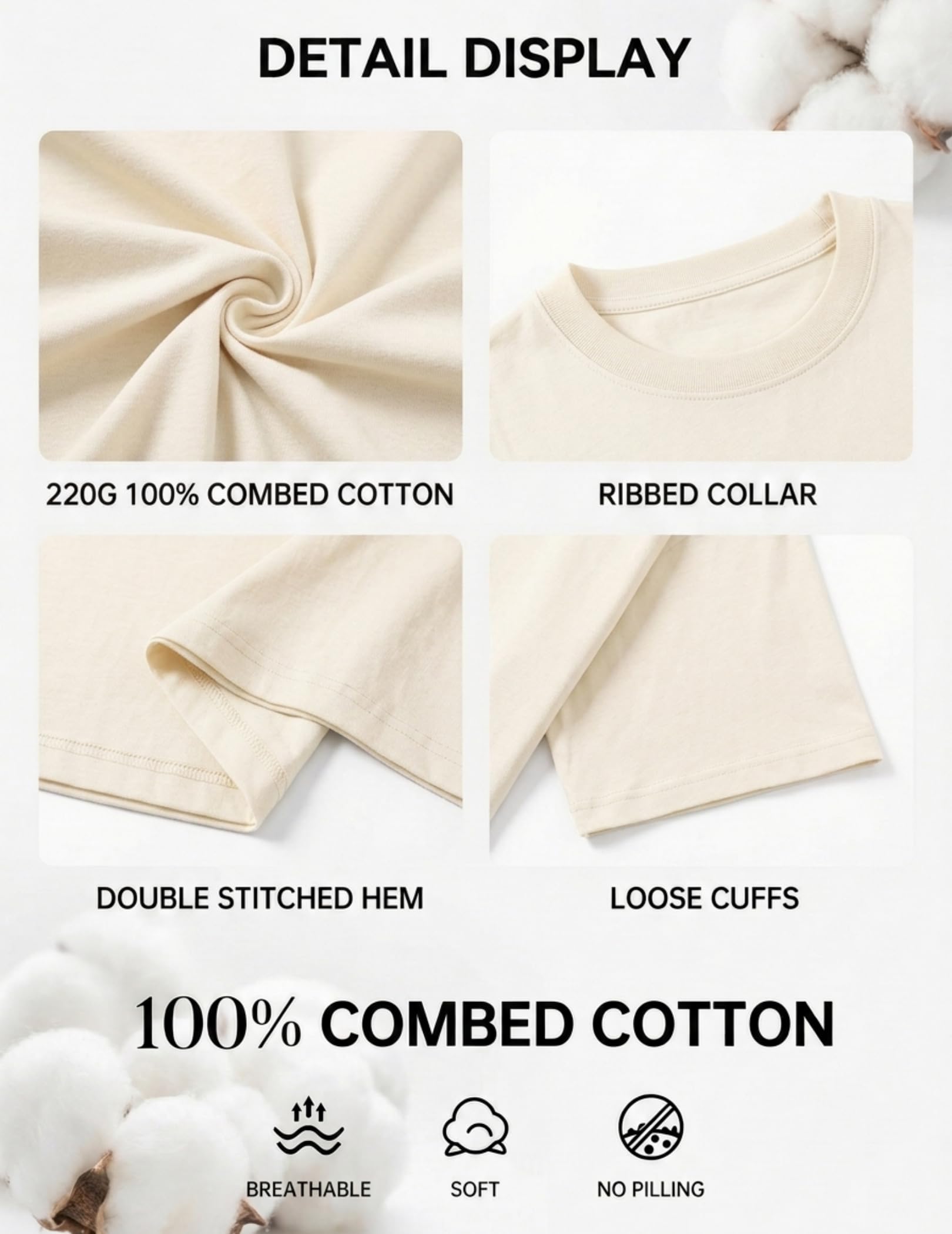 Opomelo Men's Fashion Oversized T-Shirts Casual Loose Fit Crewneck Workout Tshirt Unisex Short Sleeve Baggy Gym Tees - Image 6