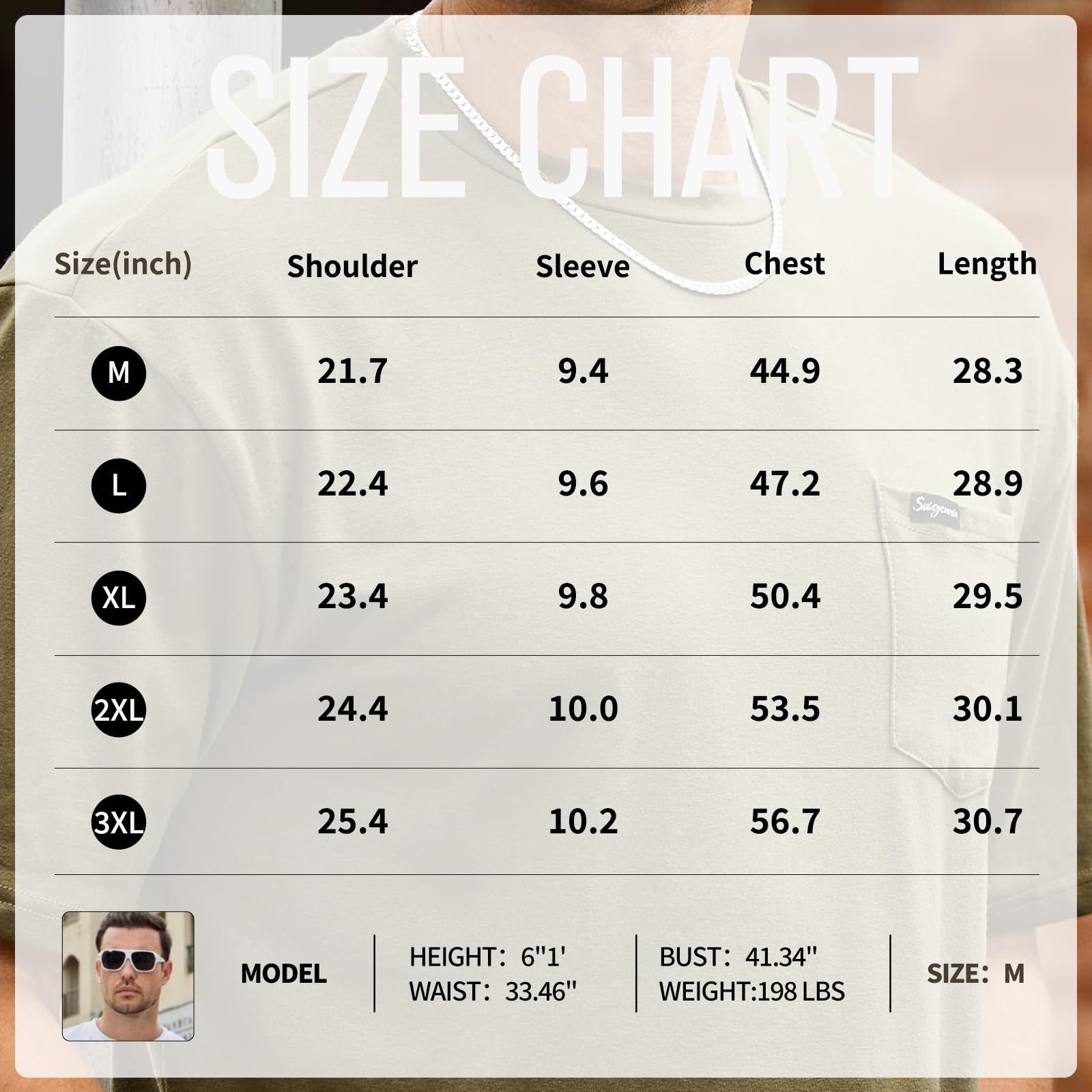 Opomelo Men's Fashion Short Sleeve T-Shirts Oversized Workout Tshirts Loose Fit Crew Neck Casual Tee Shirts with Pocket - Image 6
