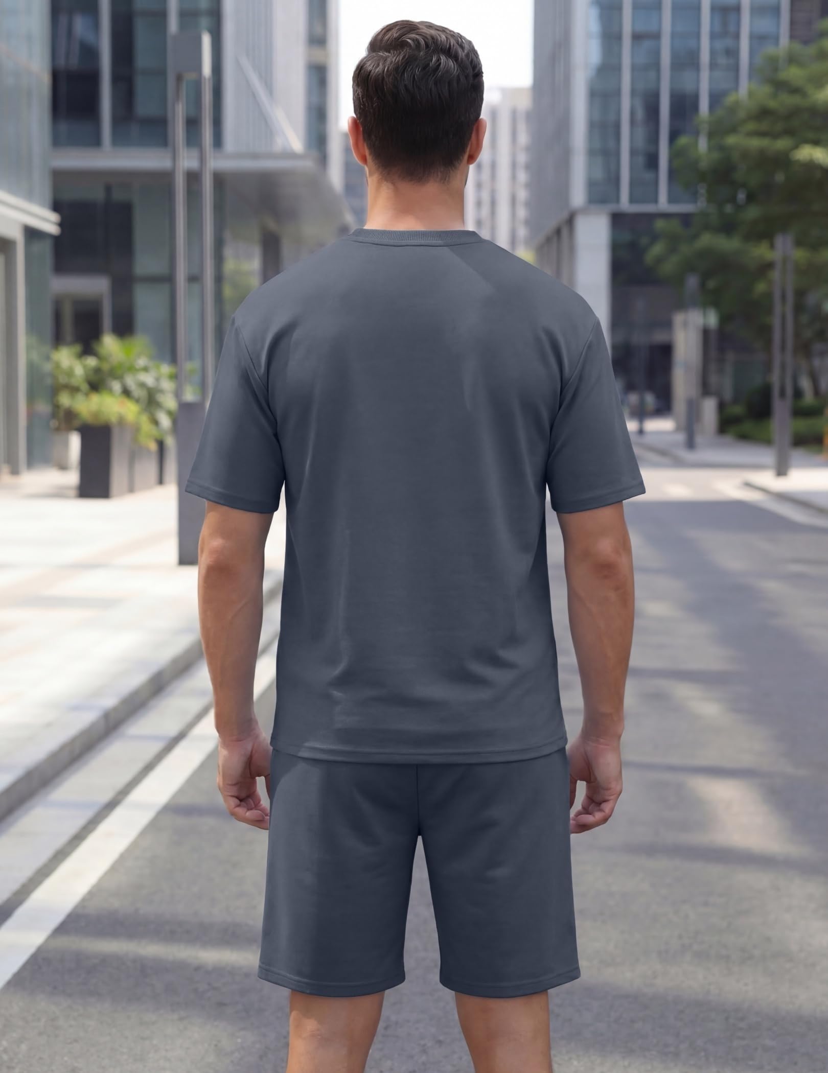 Opomelo Men's Summer 2 Piece Set T-Shirt & Shorts Outfit Beach Vacation Tracksuits Casual Lounge Wear - Image 3