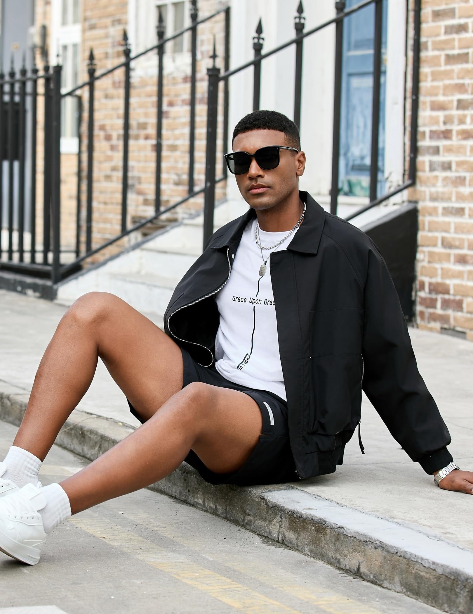 Opomelo Mens Oversized Christian Shirts Jesus Faith Graphic T-Shirts God Religious Printed Tees Tops - Image 3